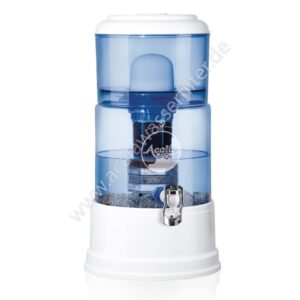 AcalaQuell® Grande 10 liter water filter blue white, lime additive and flower of life", options "with" and "without", option "with" extra charge + 67 CHF