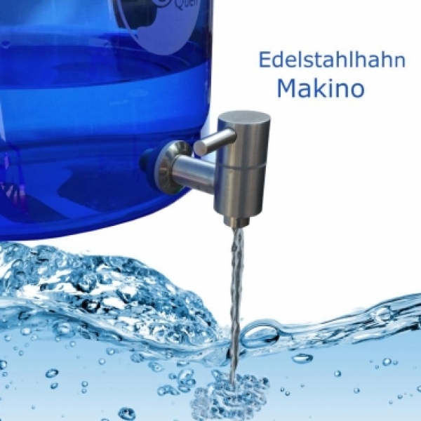 Edelstahlhahn Makino mit laufendem wasser