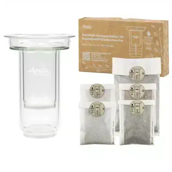 AcalaQuell® Glaskartusche für Standfilter: Smart/Luna/Grande inkl. 1 x Füllung